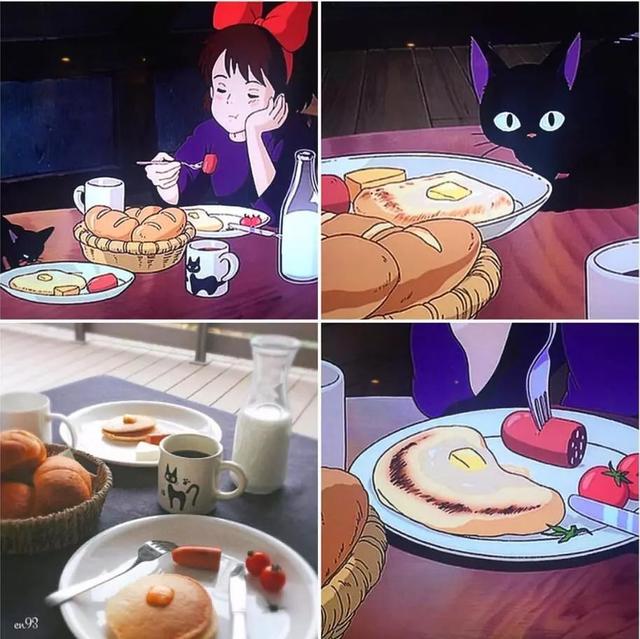 เมื่อการแปรรูปอาหารในภาพเคลื่อนไหวของMiyazaki Hayao 5