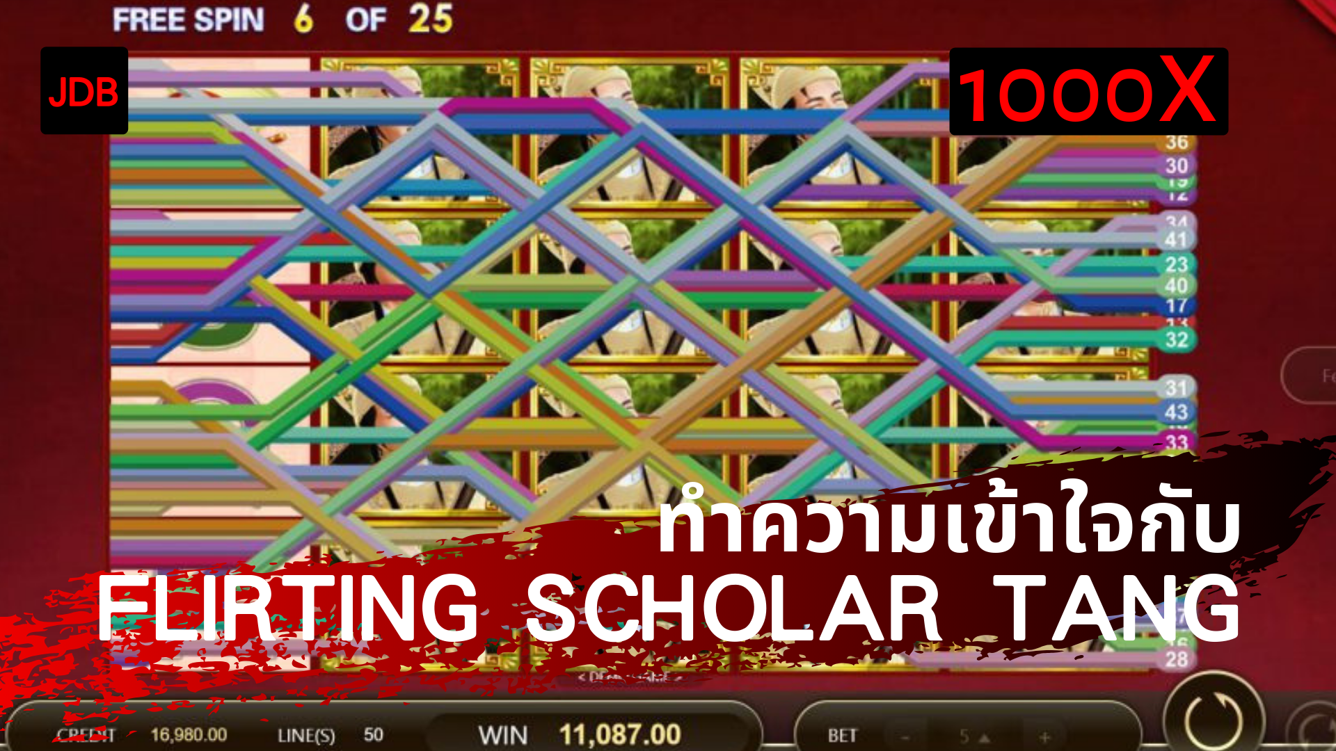 【JDB Flirting Scholar Tang】คอลัมน์เกมเดย์ Pay69 slotgame เกมสล็อต 4